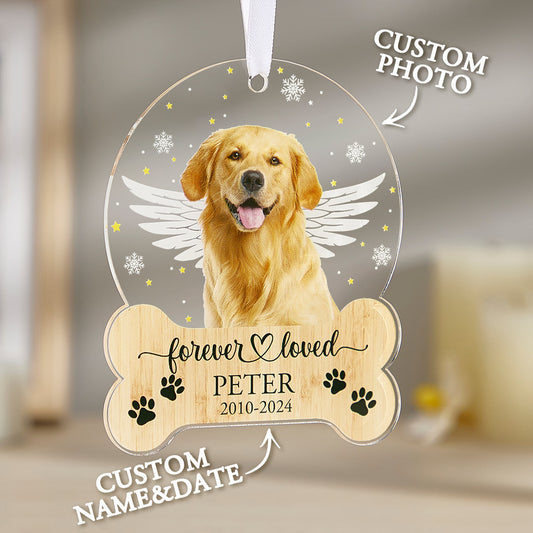 Personalized Dog Memorial Ornament Christmas Ornaments Pet Loss Keepsake Gift for Pet Lovers