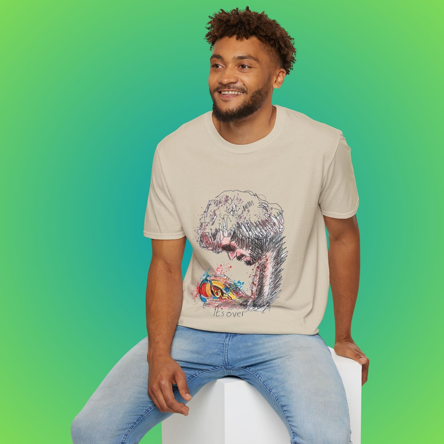 "It's Over" Jeff Lynne's ELO Shirt - Sand, 2XL image