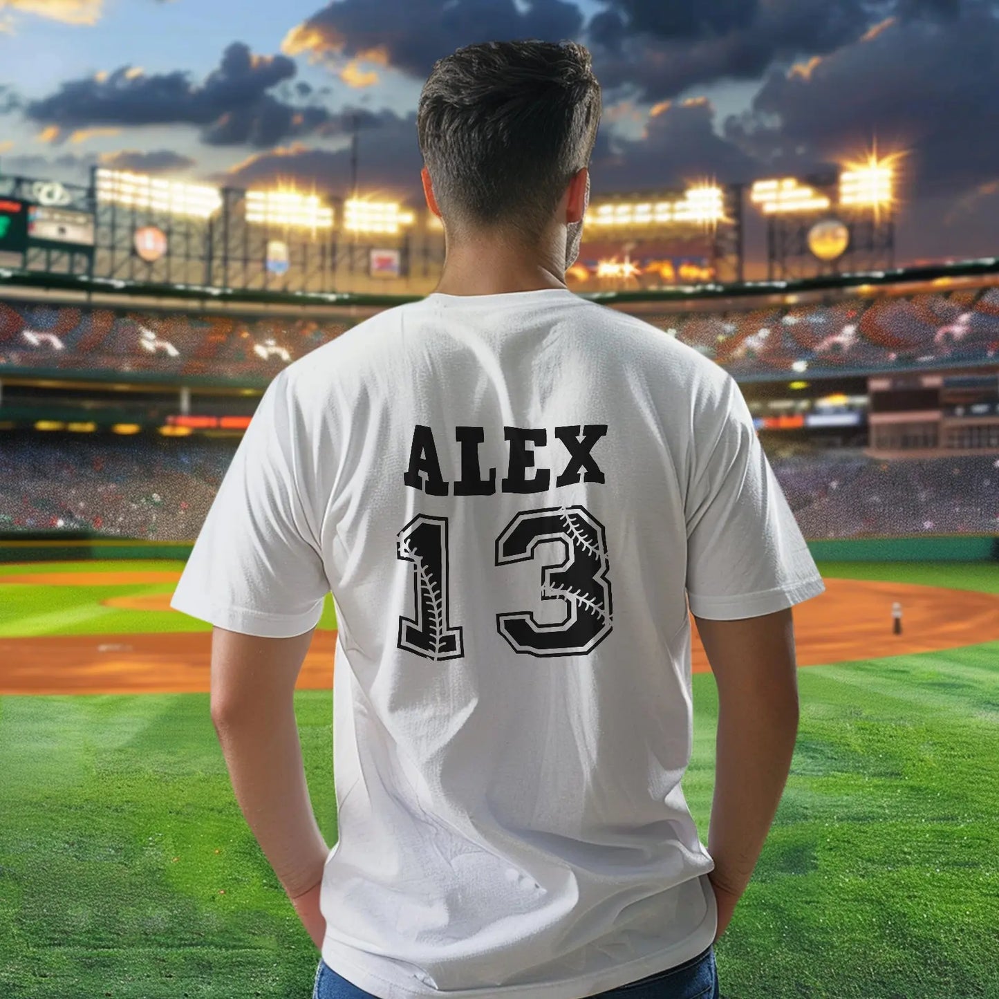 Personalized Baseball Name & Number Sports T-Shirt