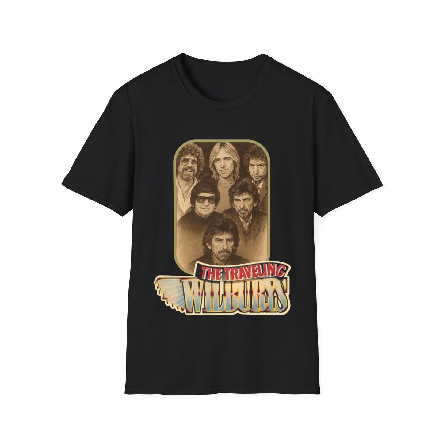 Traveling Wilburys T-Shirt: Music Band Graphic, Vintage Style, Band Member Portrait