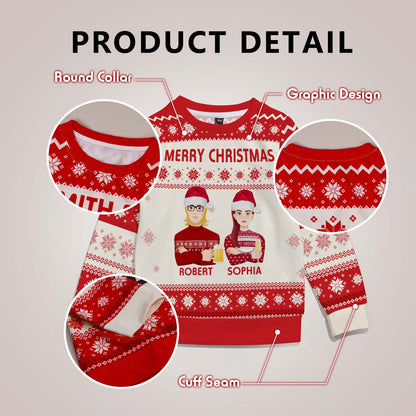 Personalized Christmas Kids Cartoon Ugly Sweater Unisex Sweater Christmas Gift for Kids