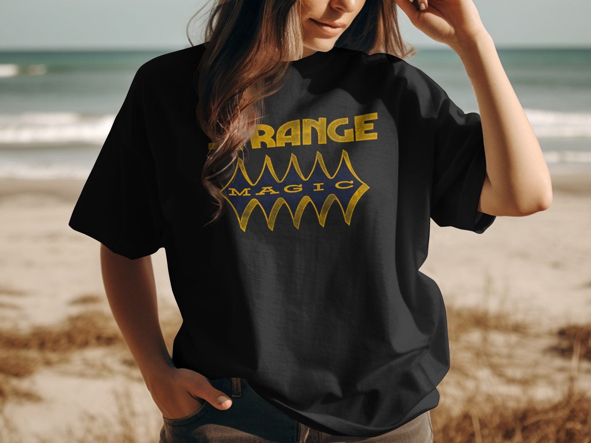Orange Magic Graphic Tee for Casual Wear