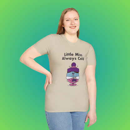 Cute 'Little Miss Always Cold' Cartoon Shirt