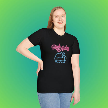 Rick Astley Neon Portrait T-Shirt