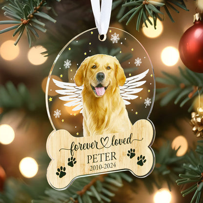 Personalized Dog Memorial Ornament Christmas Ornaments Pet Loss Keepsake Gift for Pet Lovers