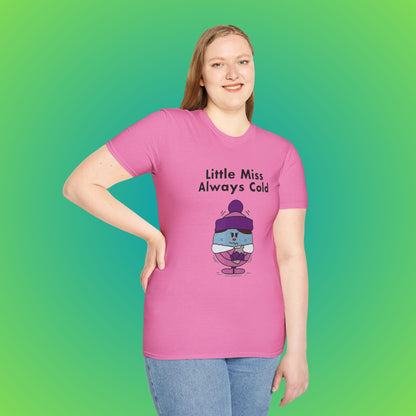 Cute 'Little Miss Always Cold' Cartoon Shirt