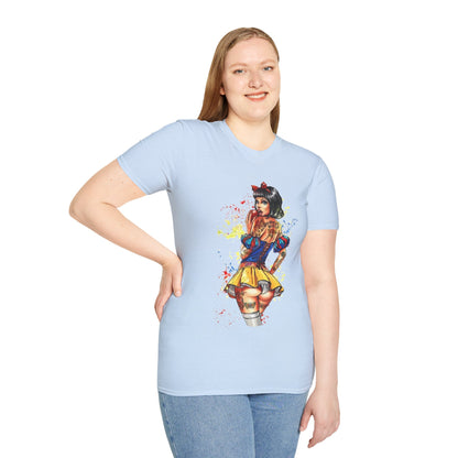 Colorful Snow White Graphic Tee Available in Different Colours