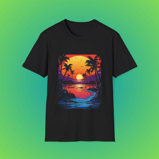 Tropical bird sunset beach seen image 1