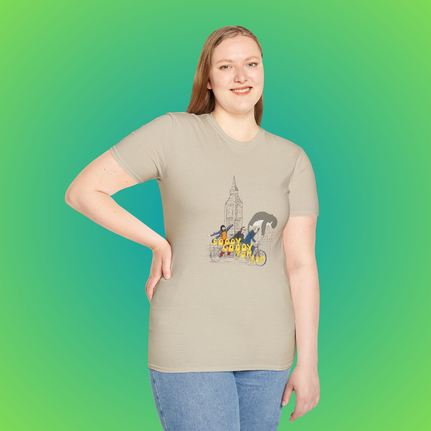 70s Goodies Unisex T-Shirt - Sand, M image