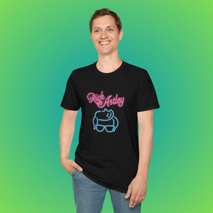Rick Astley Neon Portrait T-Shirt