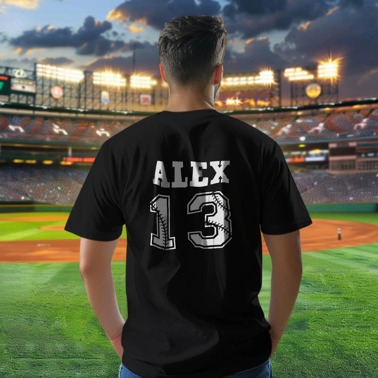 Personalized Baseball Name & Number Sports T-Shirt