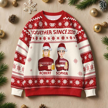 Personalized Adult Ugly Sweater Cartoon Christmas Sweater Funny Gift for Family or Friend