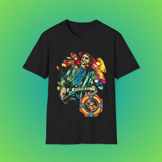 Jeff Lynne Colorful  T-Shit With Personalisation Available On Back image 1