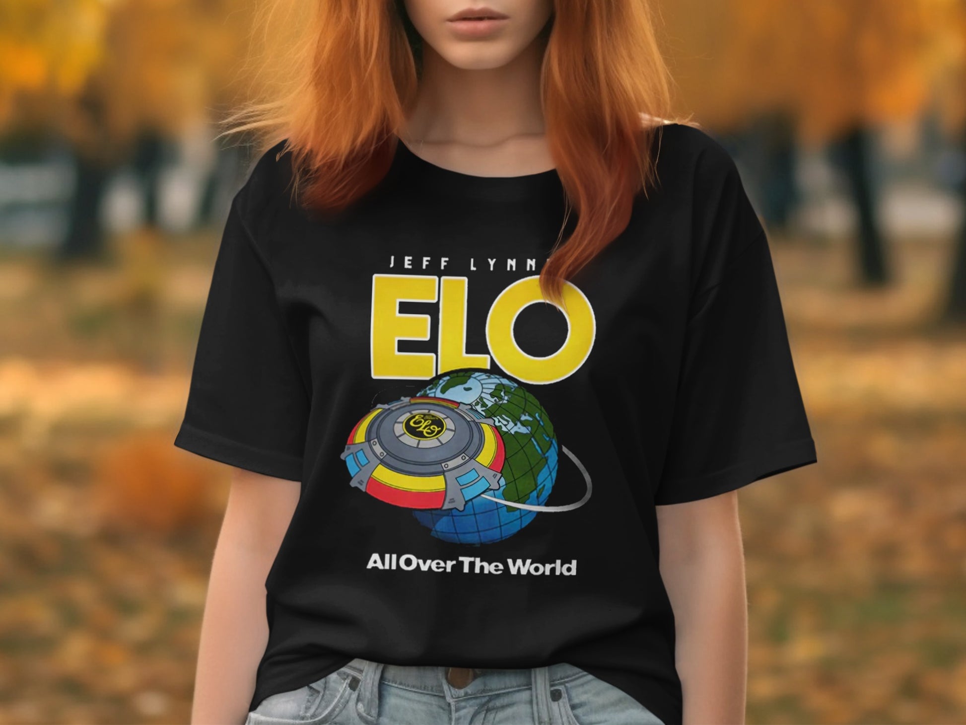Jeff Lynne ELO All Over The World t-shirt