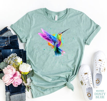 Holographic Effect Humming Bird T-shirt