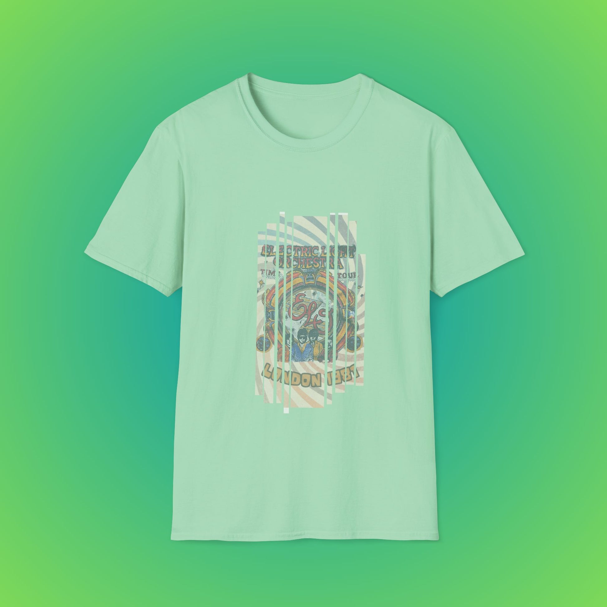 UK ELO Time Tour Unisex Softstyle T-Shirt - Mint Green, S image