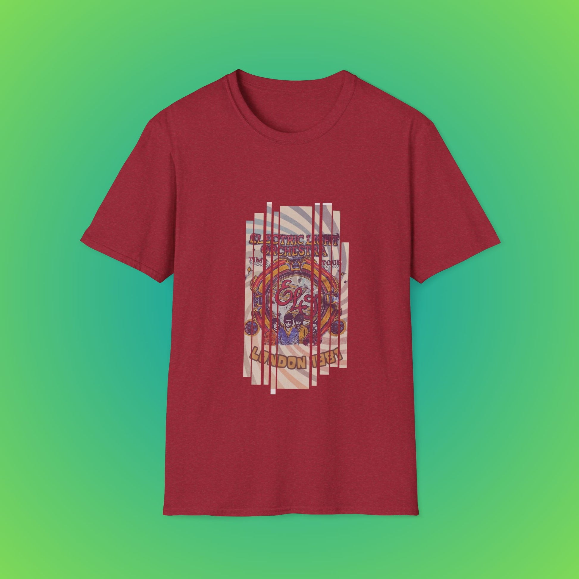 UK ELO Time Tour Unisex Softstyle T-Shirt - Antique Cherry Red, 2XL image